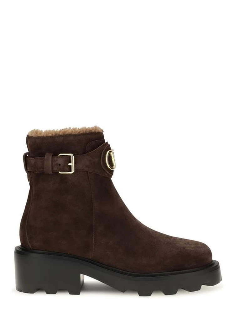 Brown Calf Leather Bos Taurus Ankle Boots