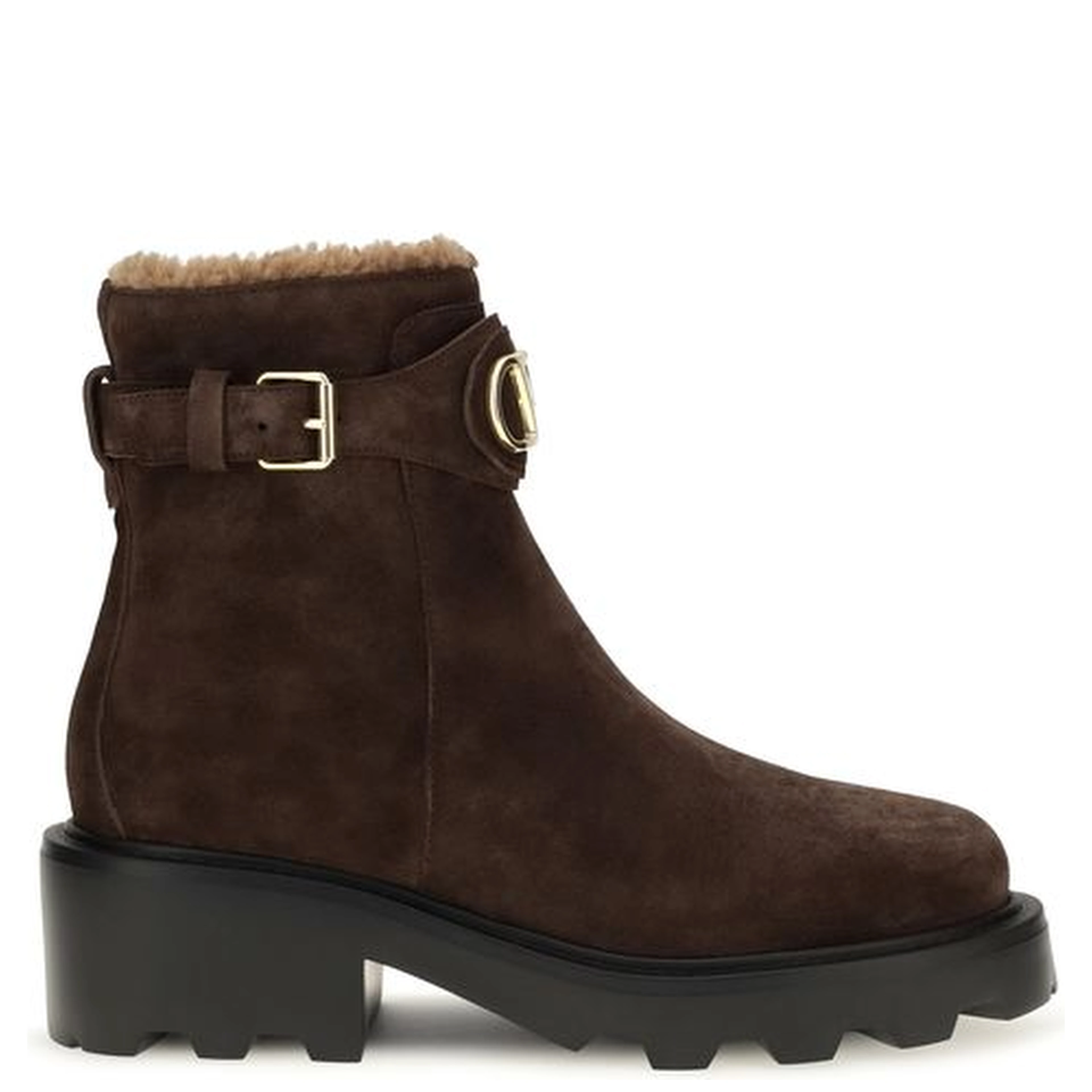 Brown Calf Leather Bos Taurus Ankle Boots