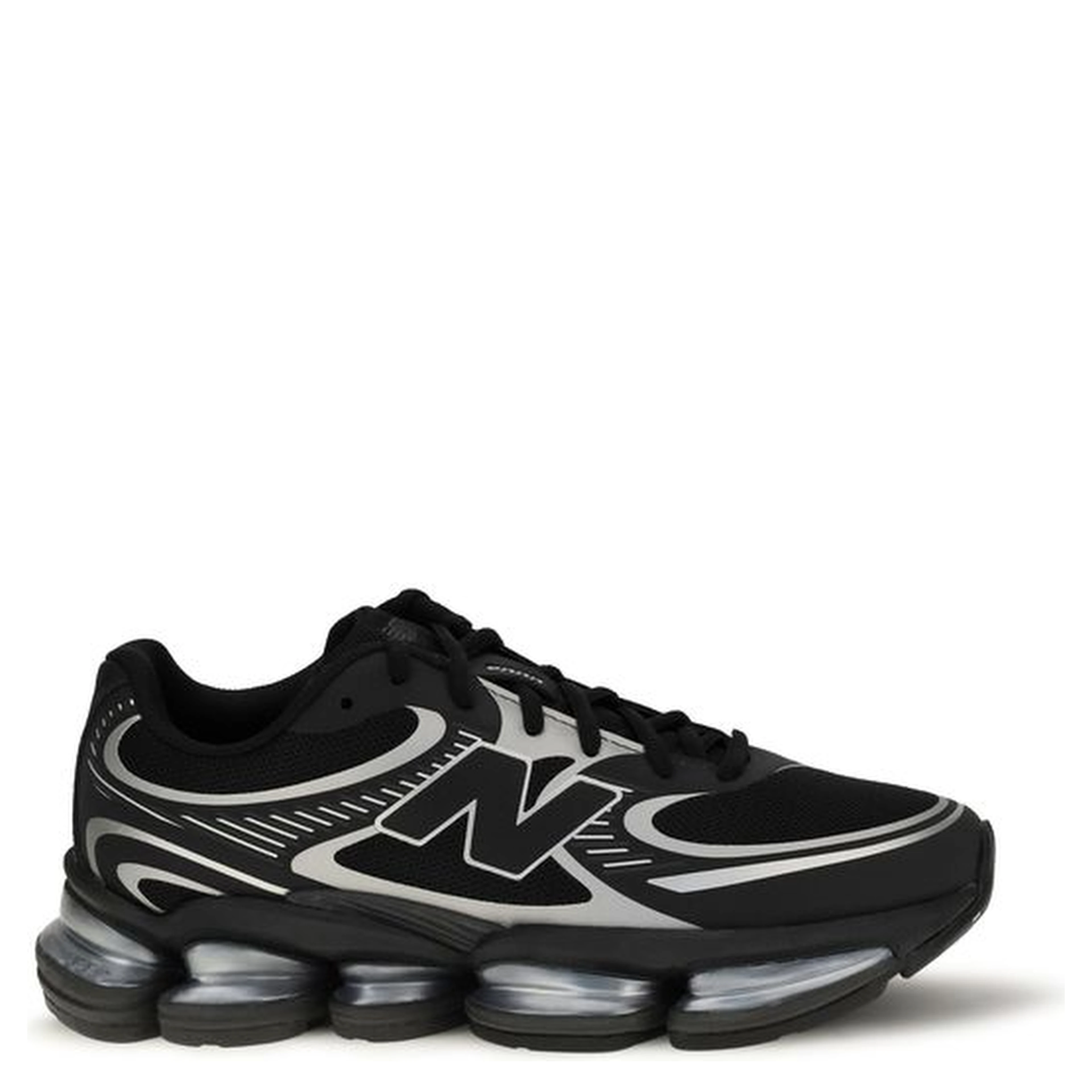 Black Fabric Athletic Sneakers