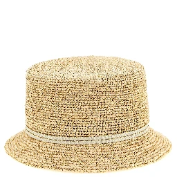 Beige Fabric Sunhat