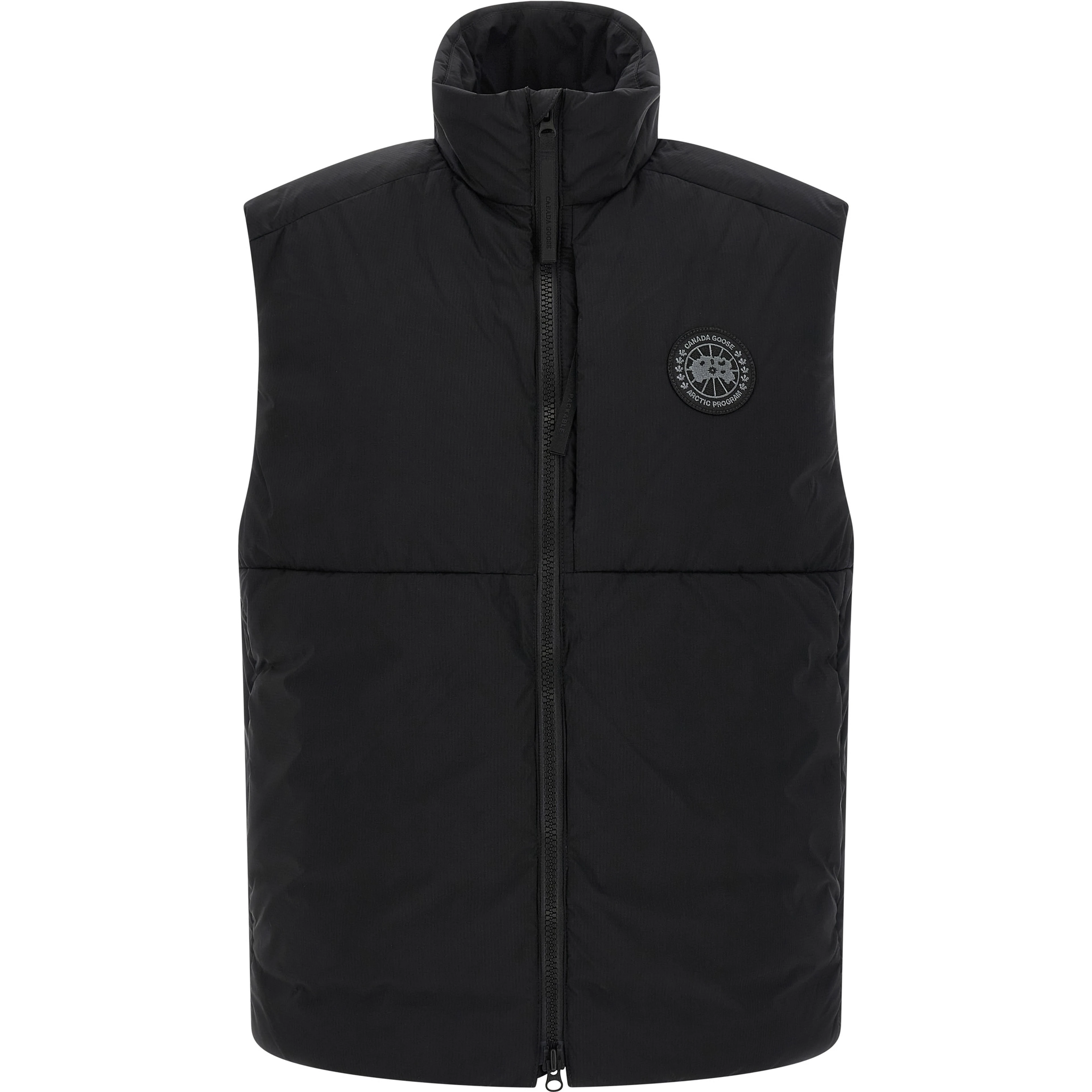 Black Polyamide Sleeveless Jacket