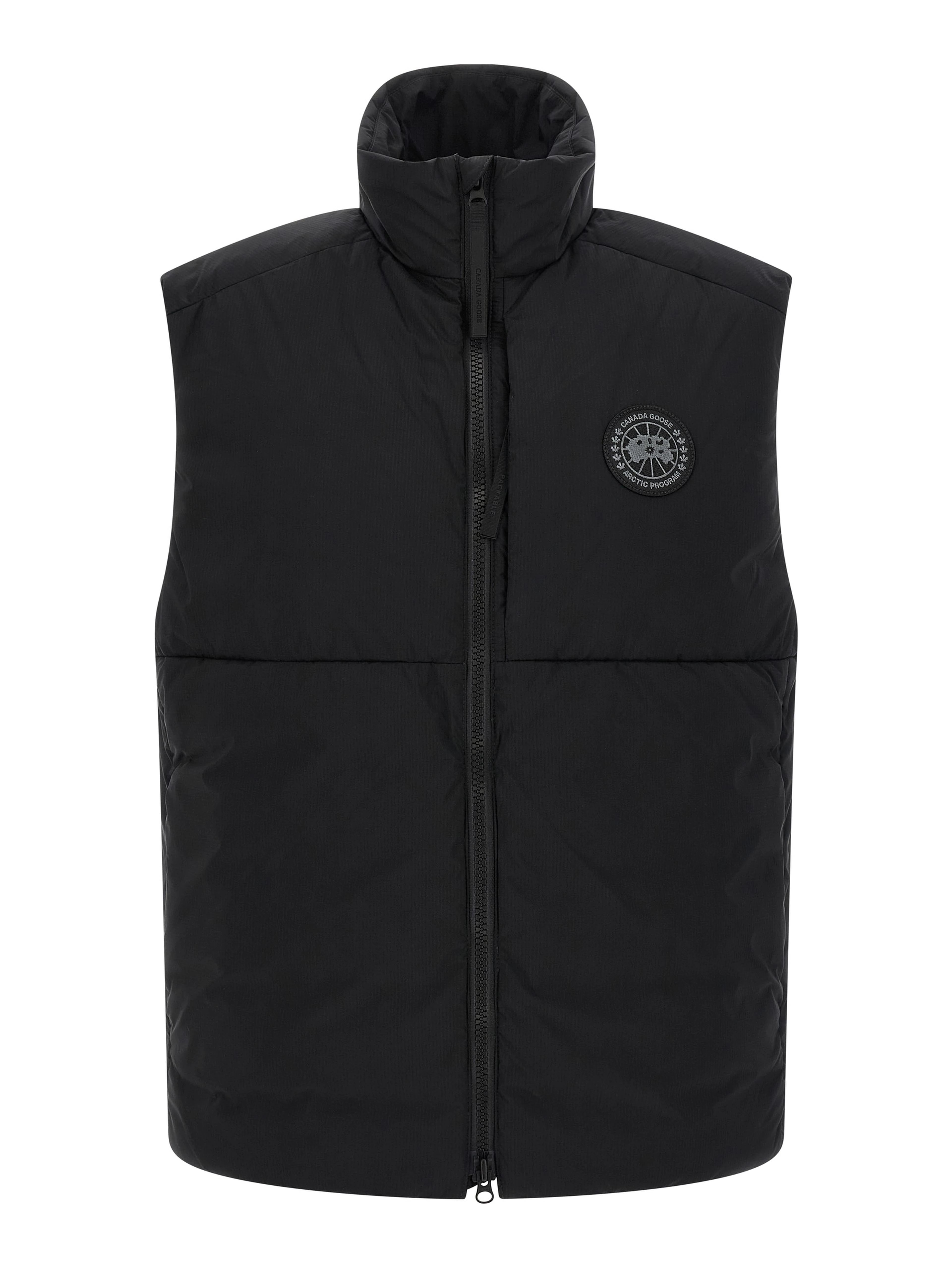 Black Polyamide Sleeveless Jacket