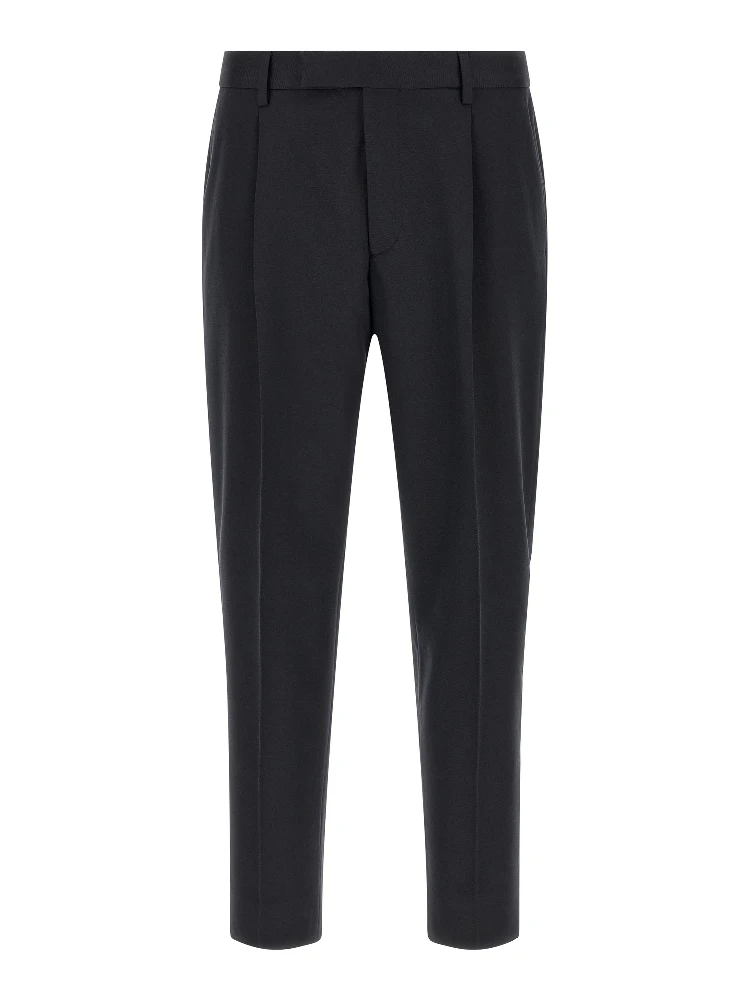 Blue Cotton Dress Pants