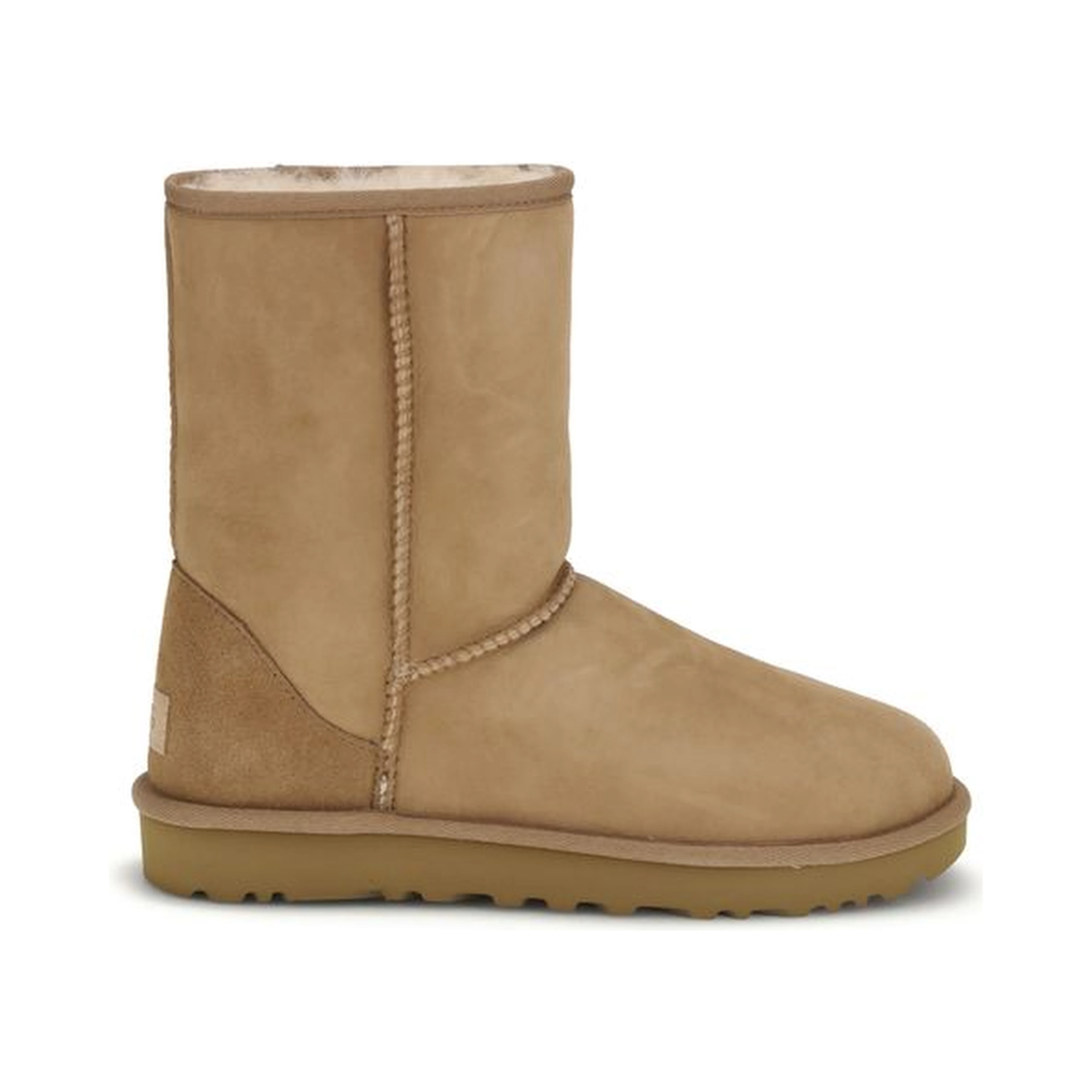 Beige Suede Leather Flat Boots