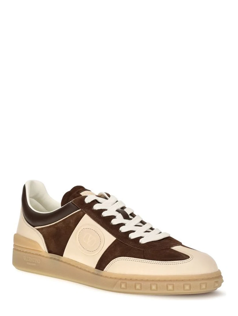 Brown Suede Leather Athletic Sneakers