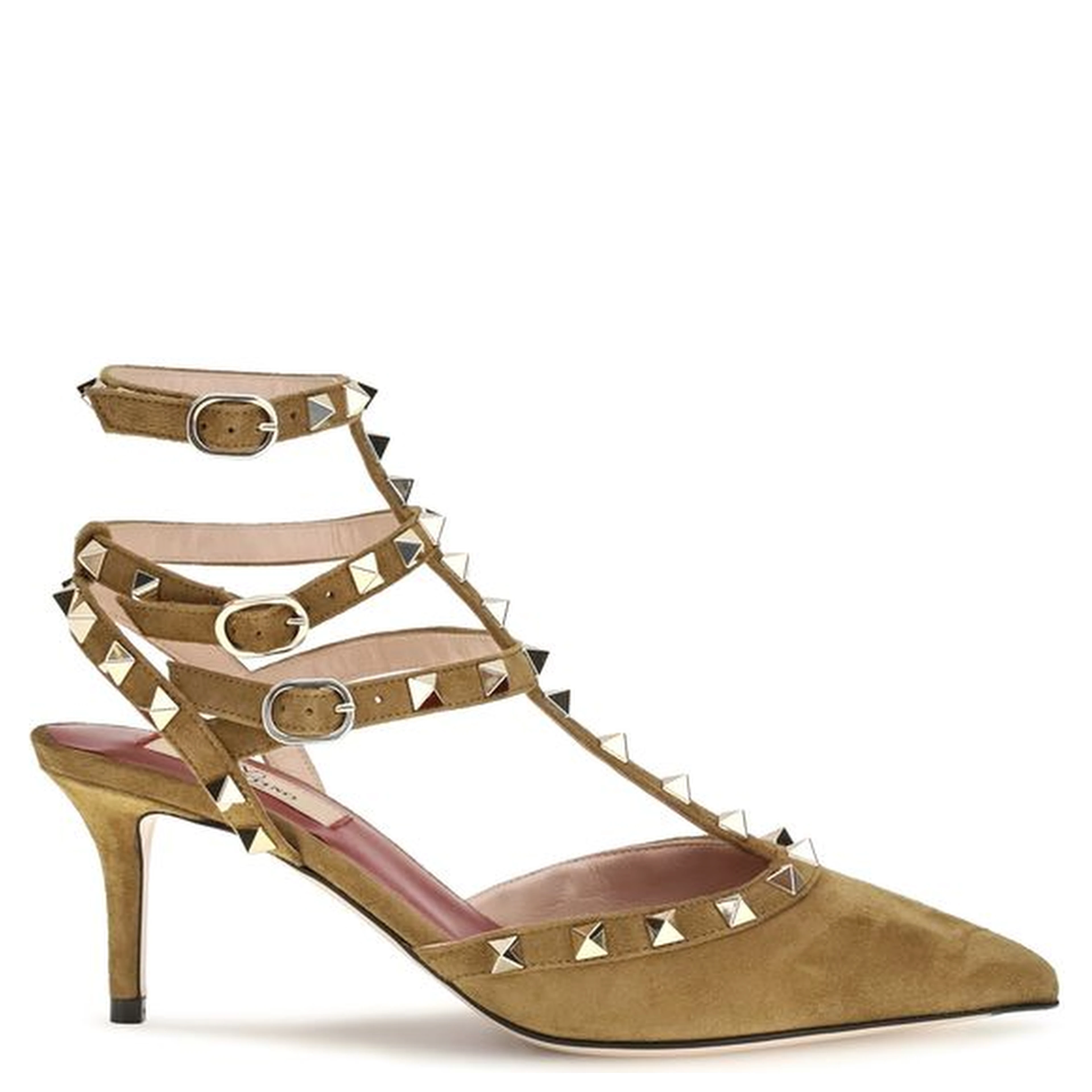 Beige Goatskin High Heel Pumps