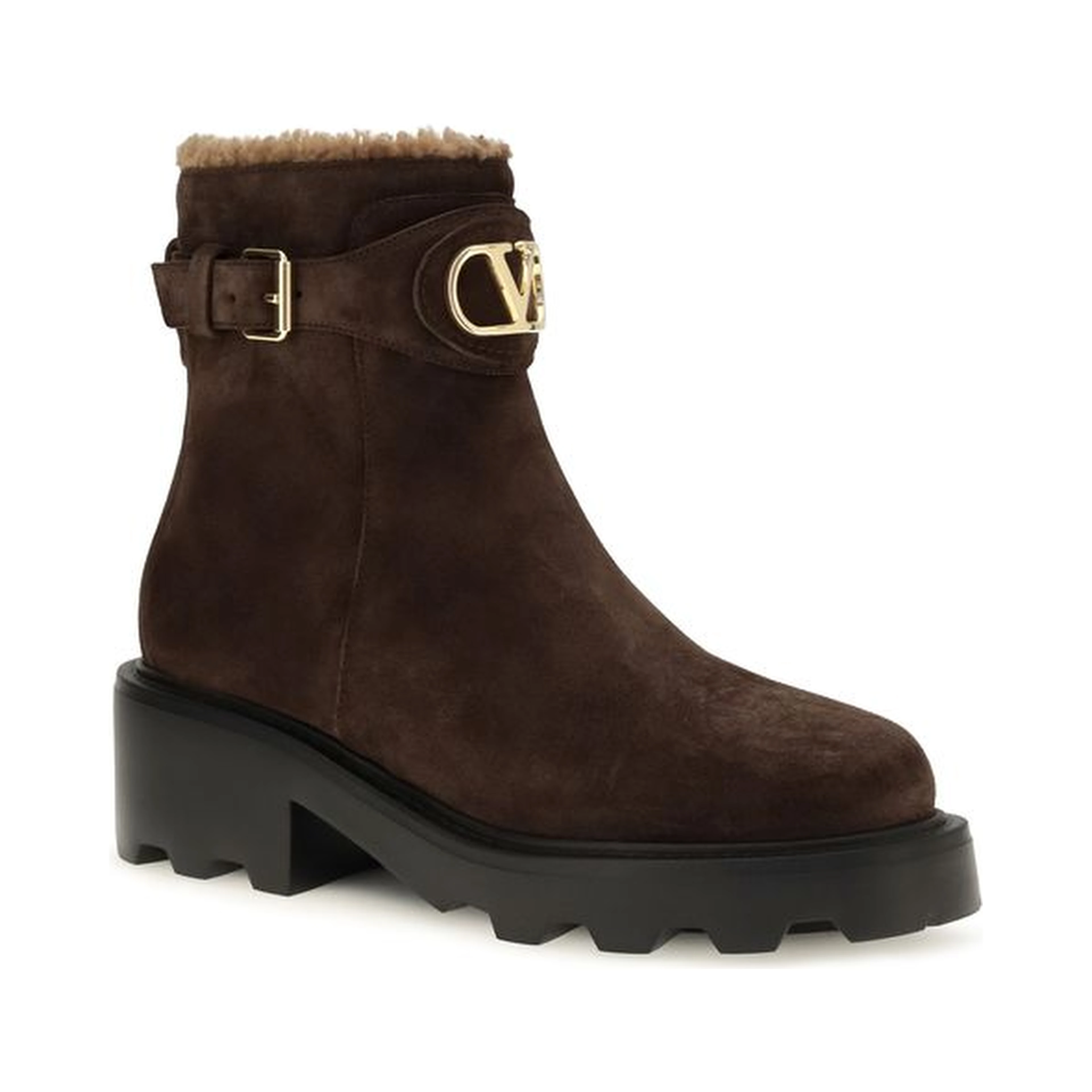 Brown Calf Leather Bos Taurus Ankle Boots