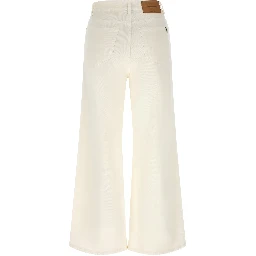 White Cotton Casual Pants