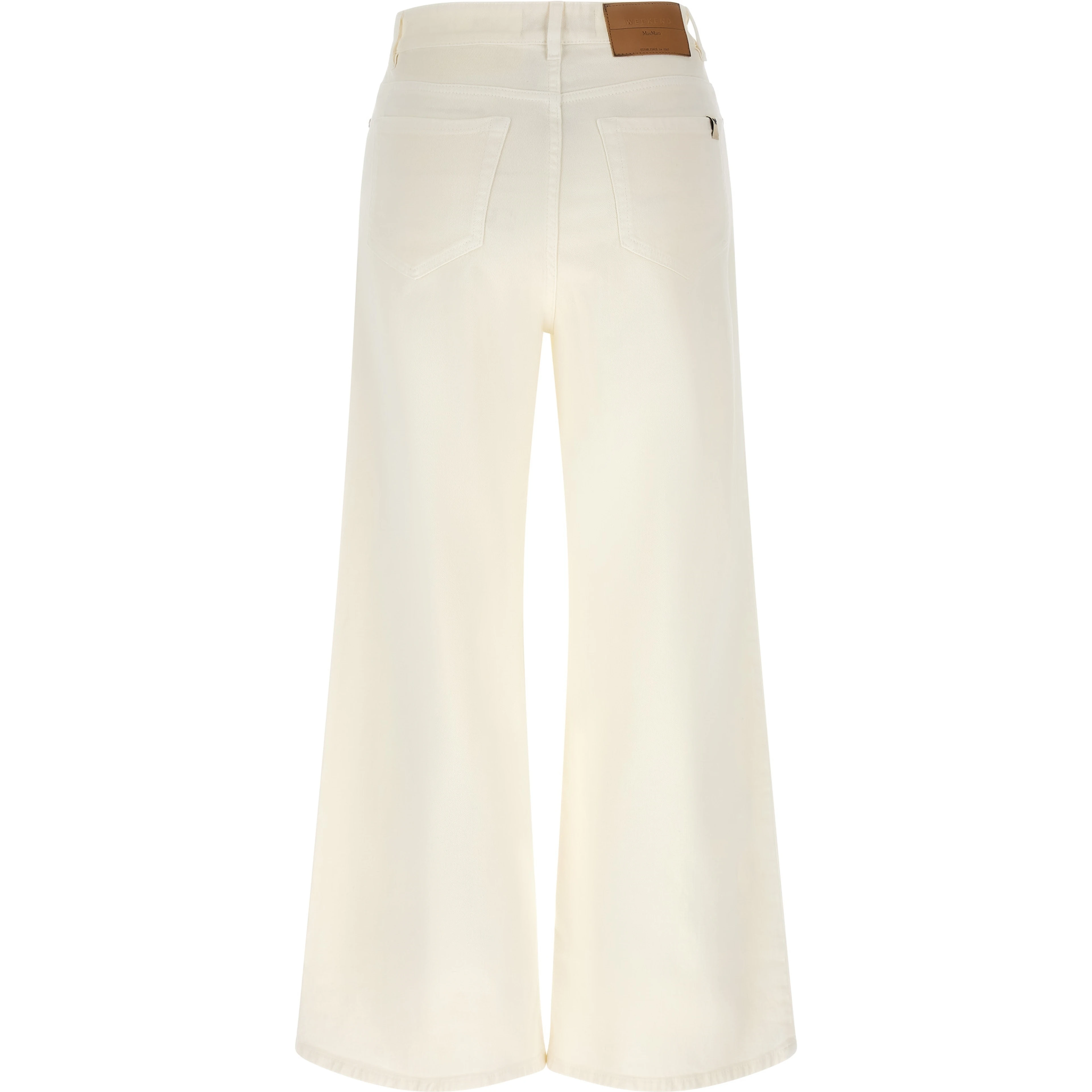 White Cotton Casual Pants