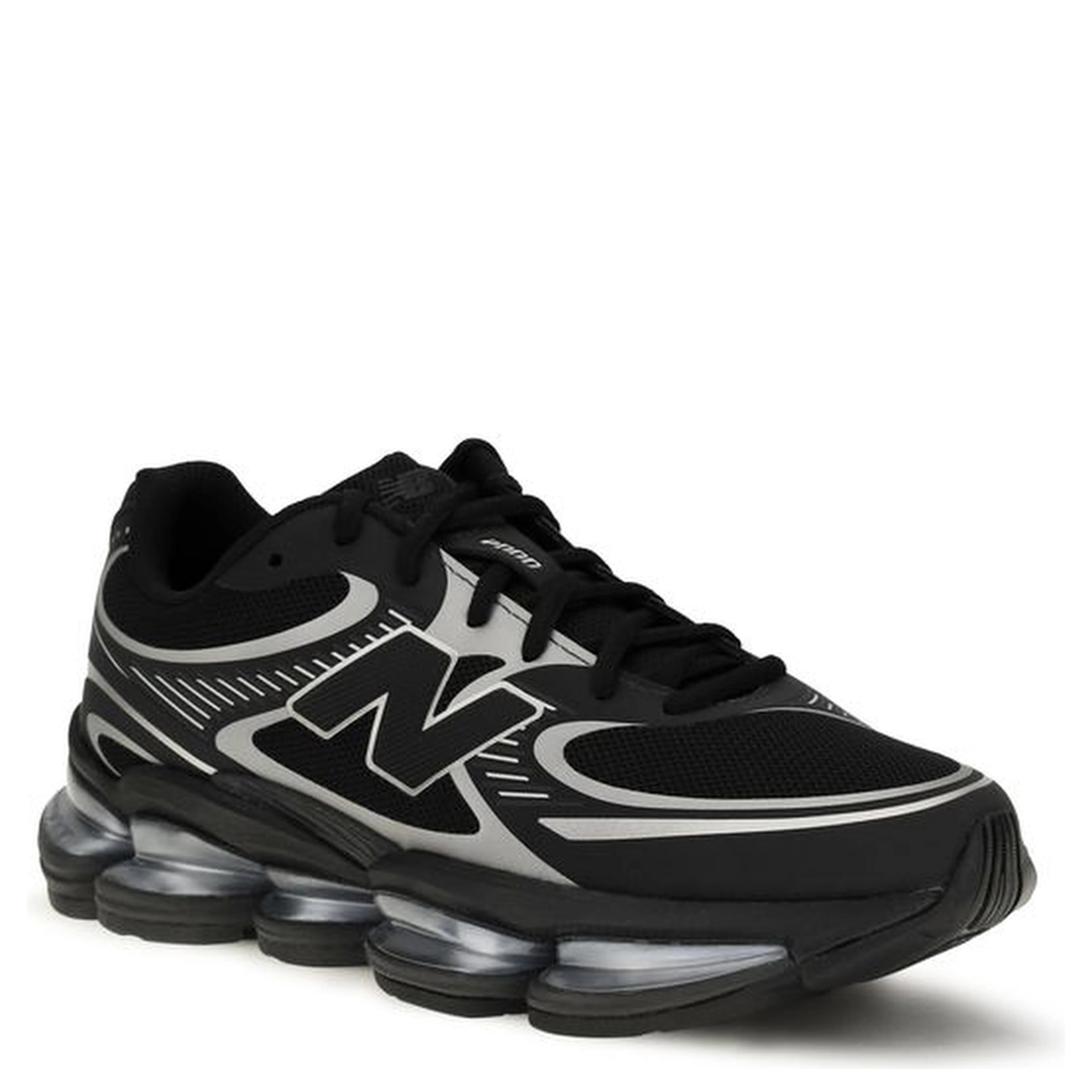 Black Fabric Athletic Sneakers