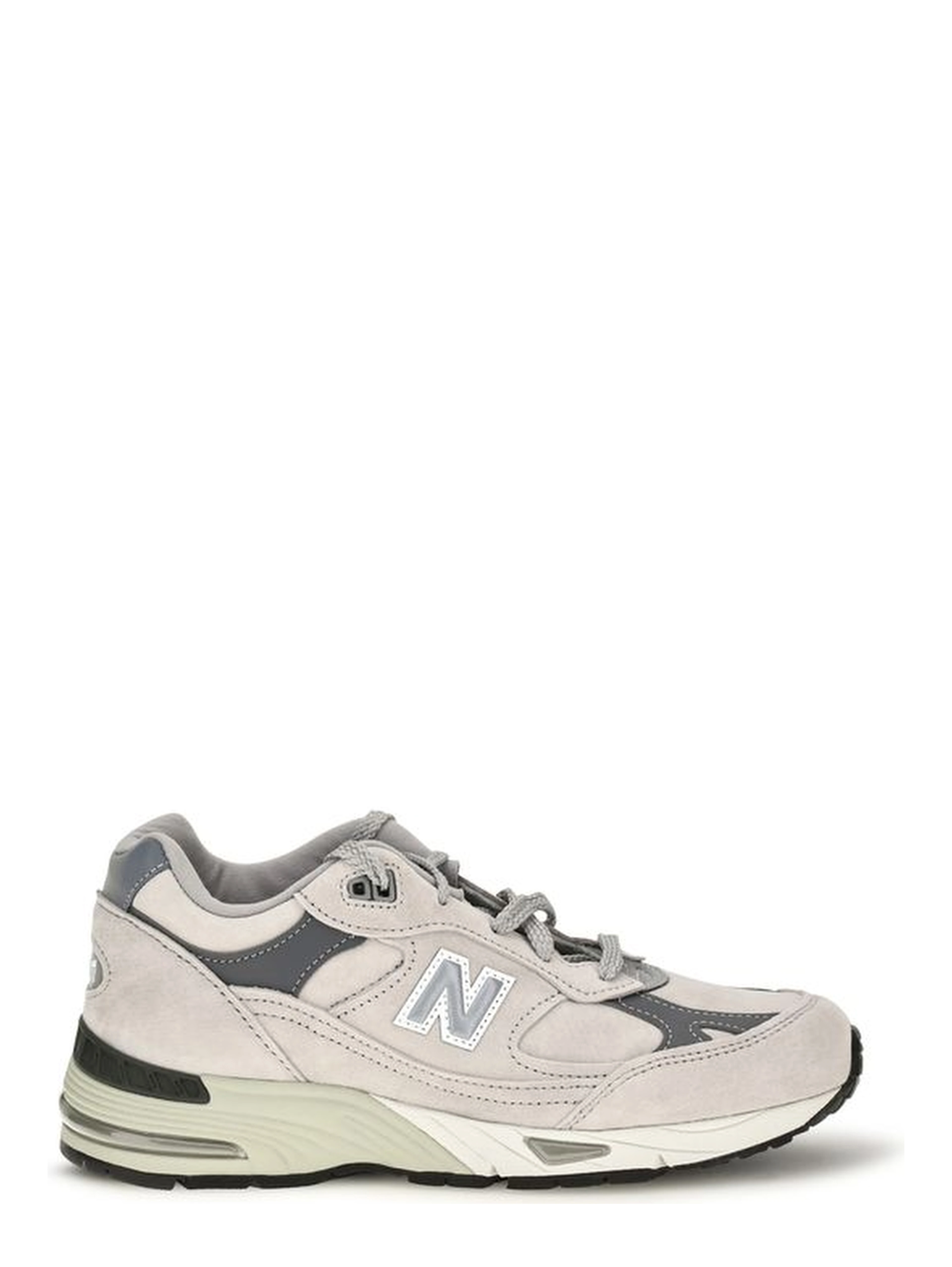 Gray Suede Leather Athletic Sneakers
