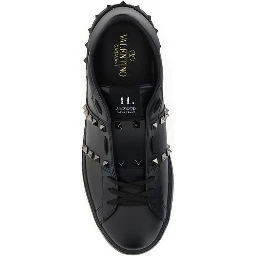Black Calf Leather Bos Taurus Athletic Sneakers