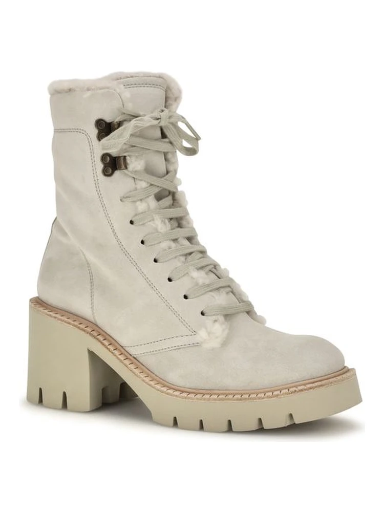Beige Calf Leather Bos Taurus Lace-Up Boots alternative
