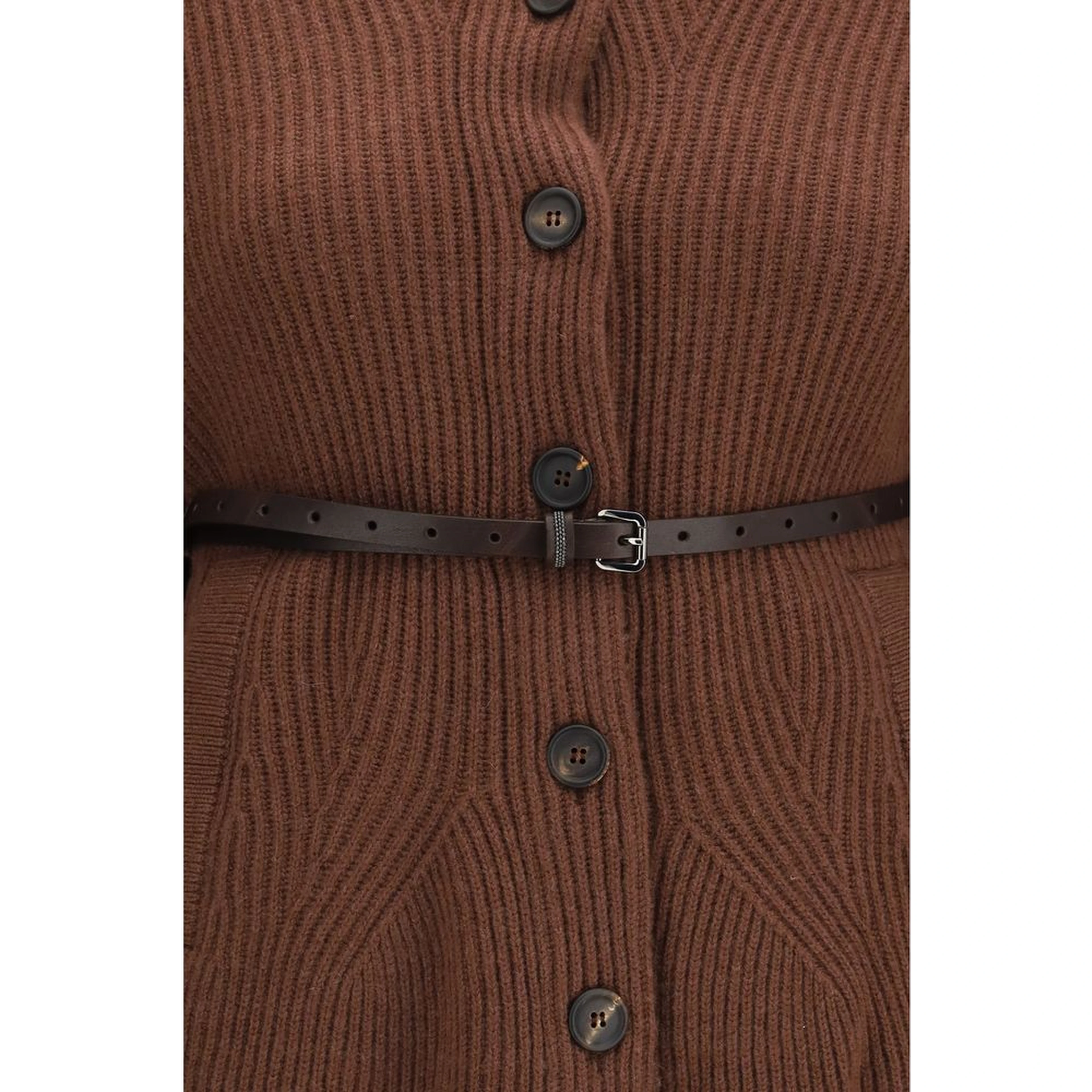 Brown Wool Oves Aries Cardigan