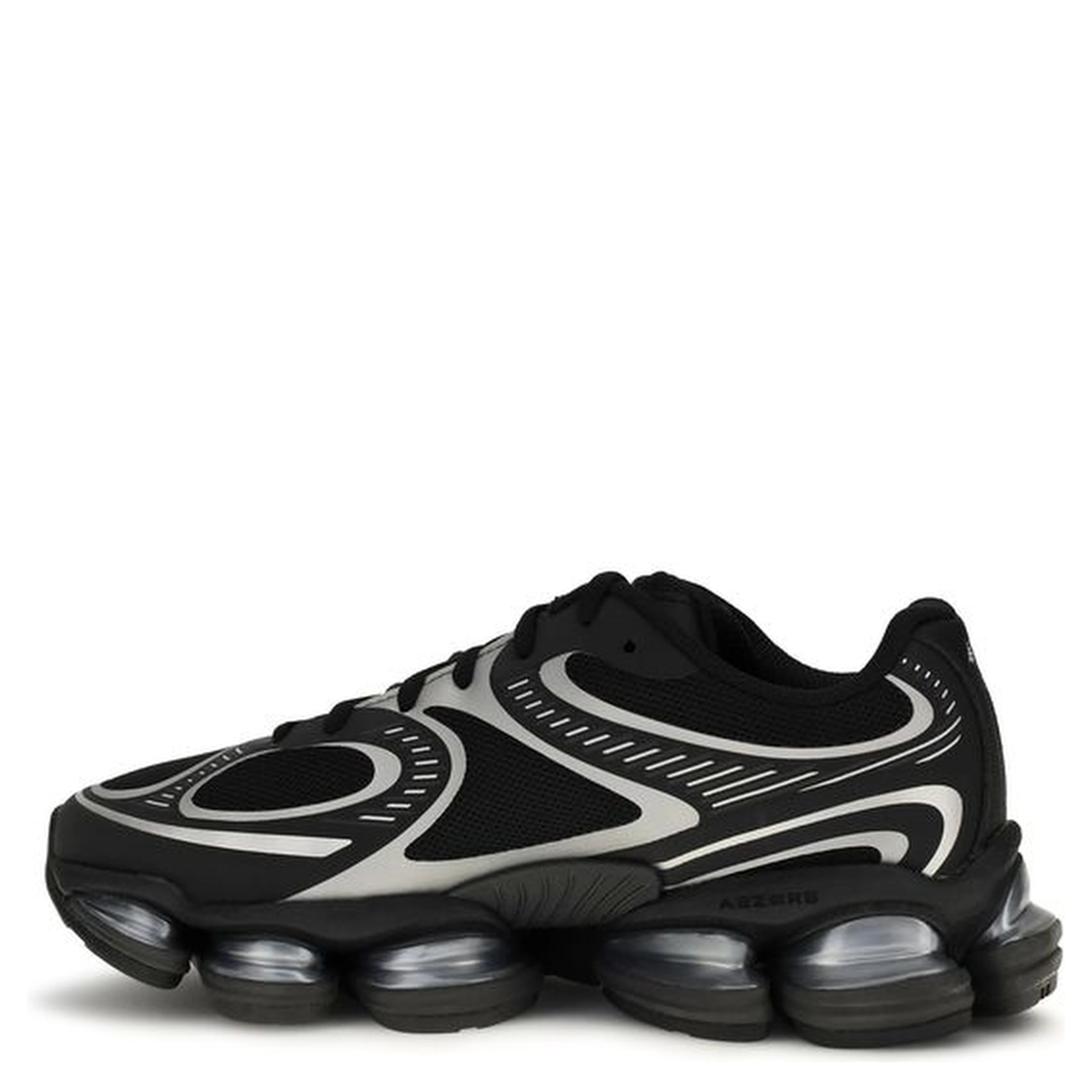 Black Fabric Athletic Sneakers