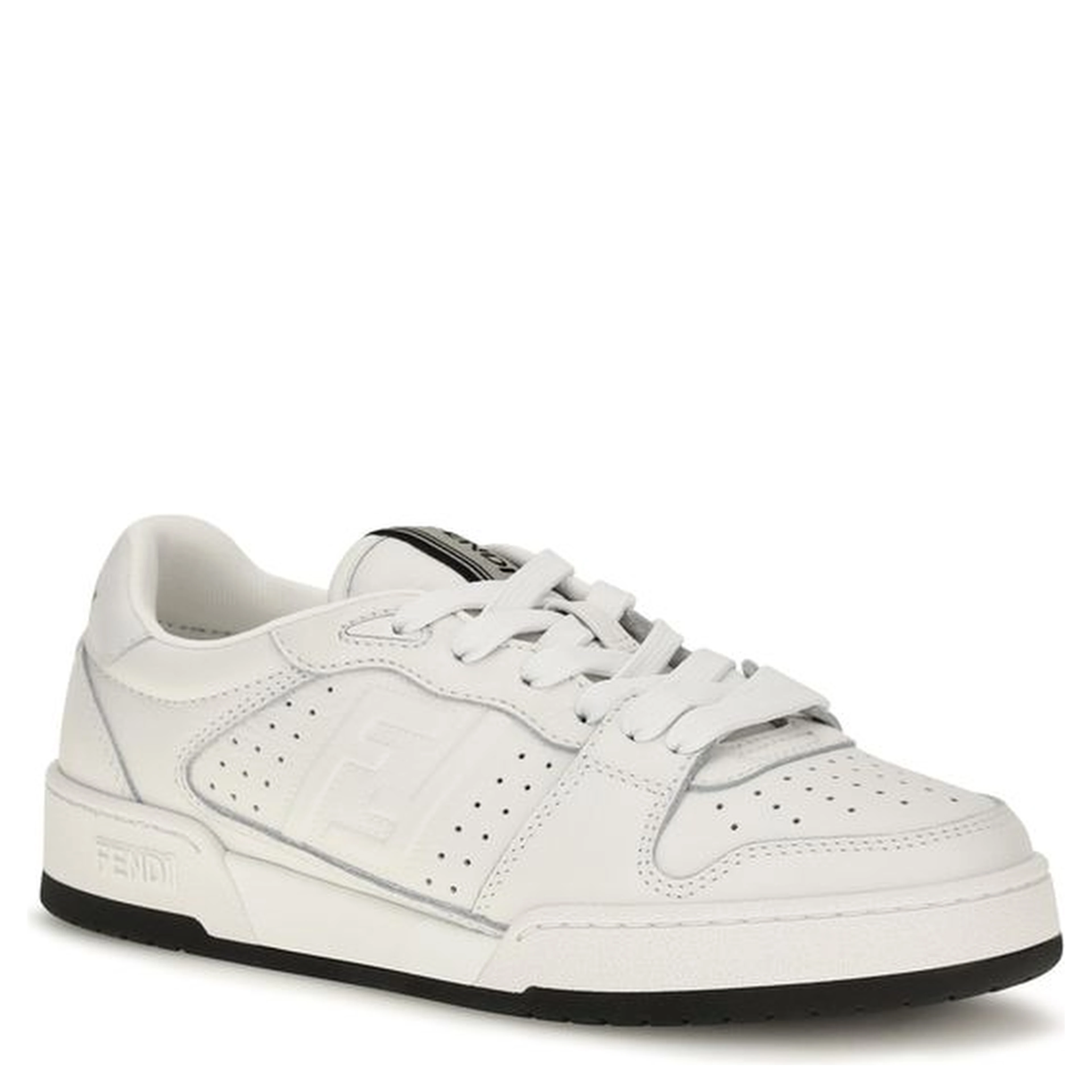 White Calf Leather Bos Taurus Athletic Sneakers