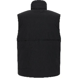 Black Polyamide Sleeveless Jacket