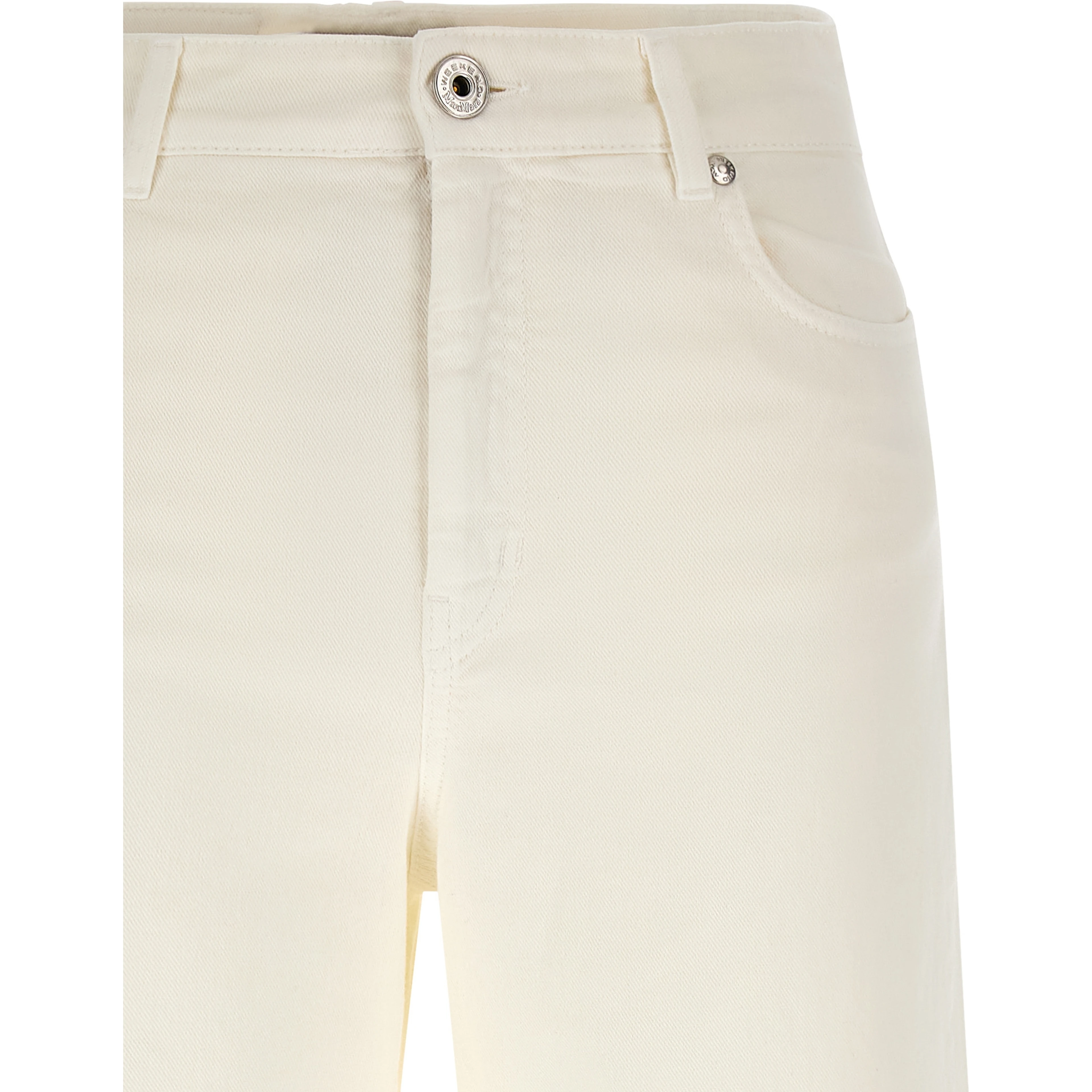White Cotton Casual Pants