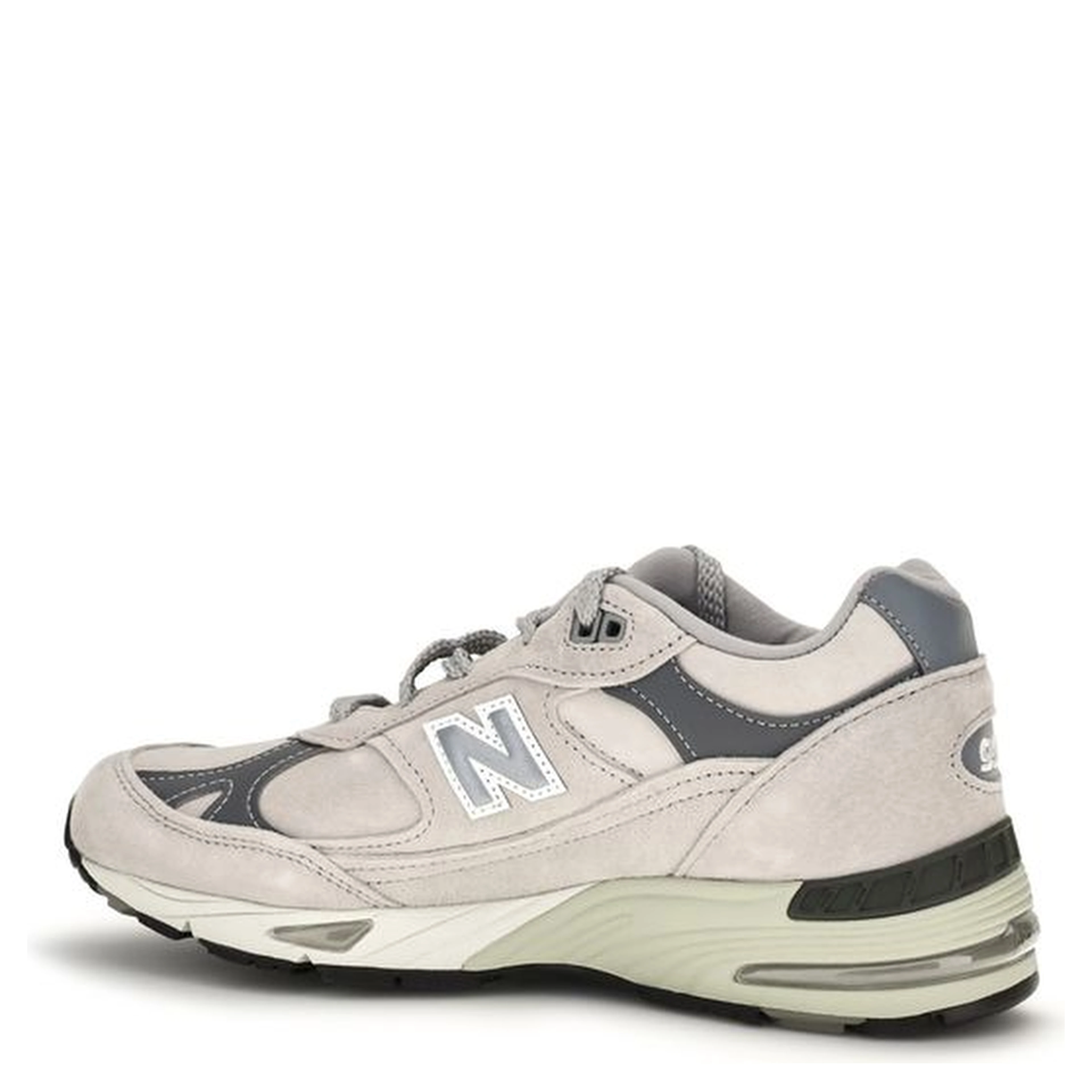 Gray Suede Leather Athletic Sneakers