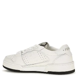White Calf Leather Bos Taurus Athletic Sneakers