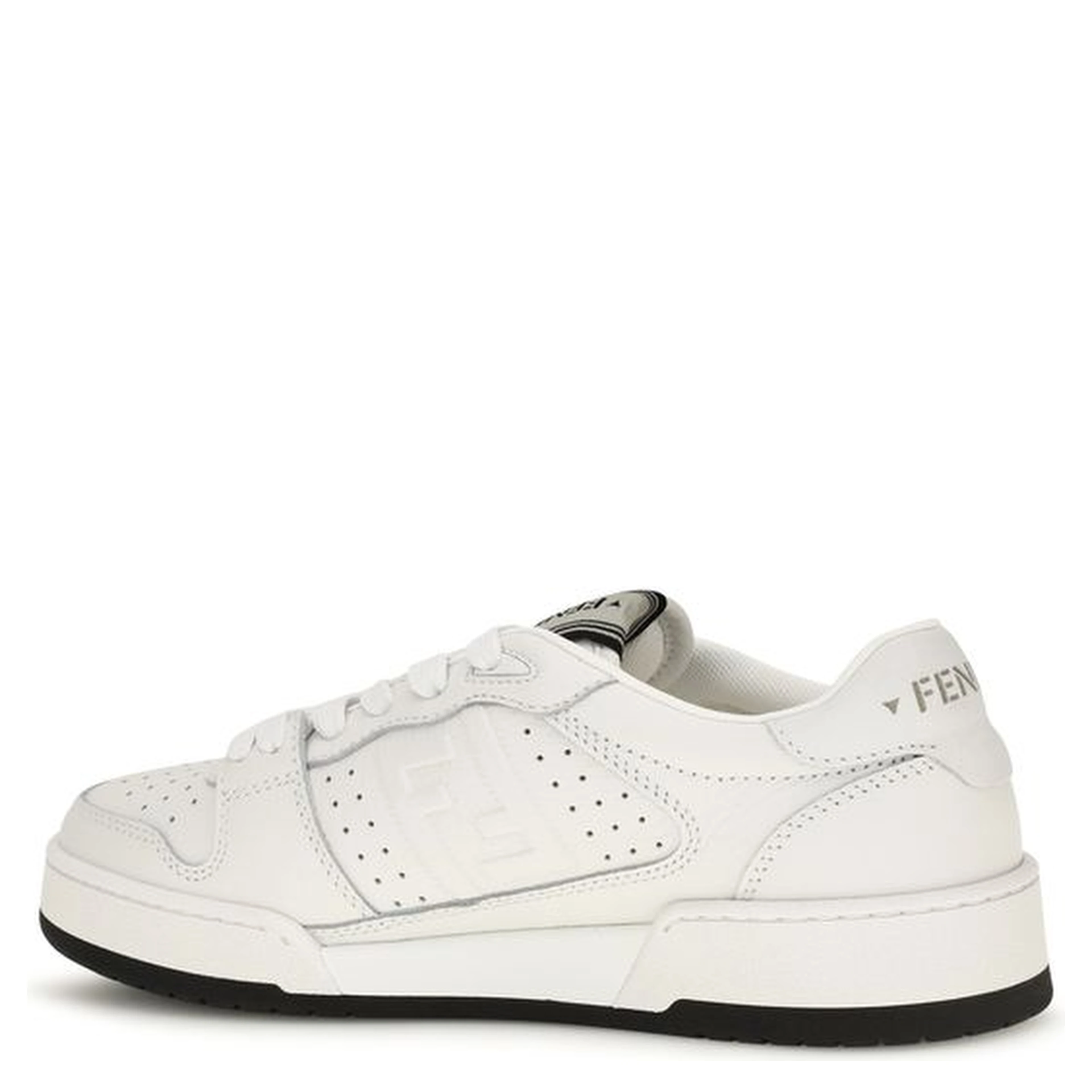 White Calf Leather Bos Taurus Athletic Sneakers