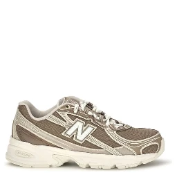Beige Fabric Athletic Sneakers