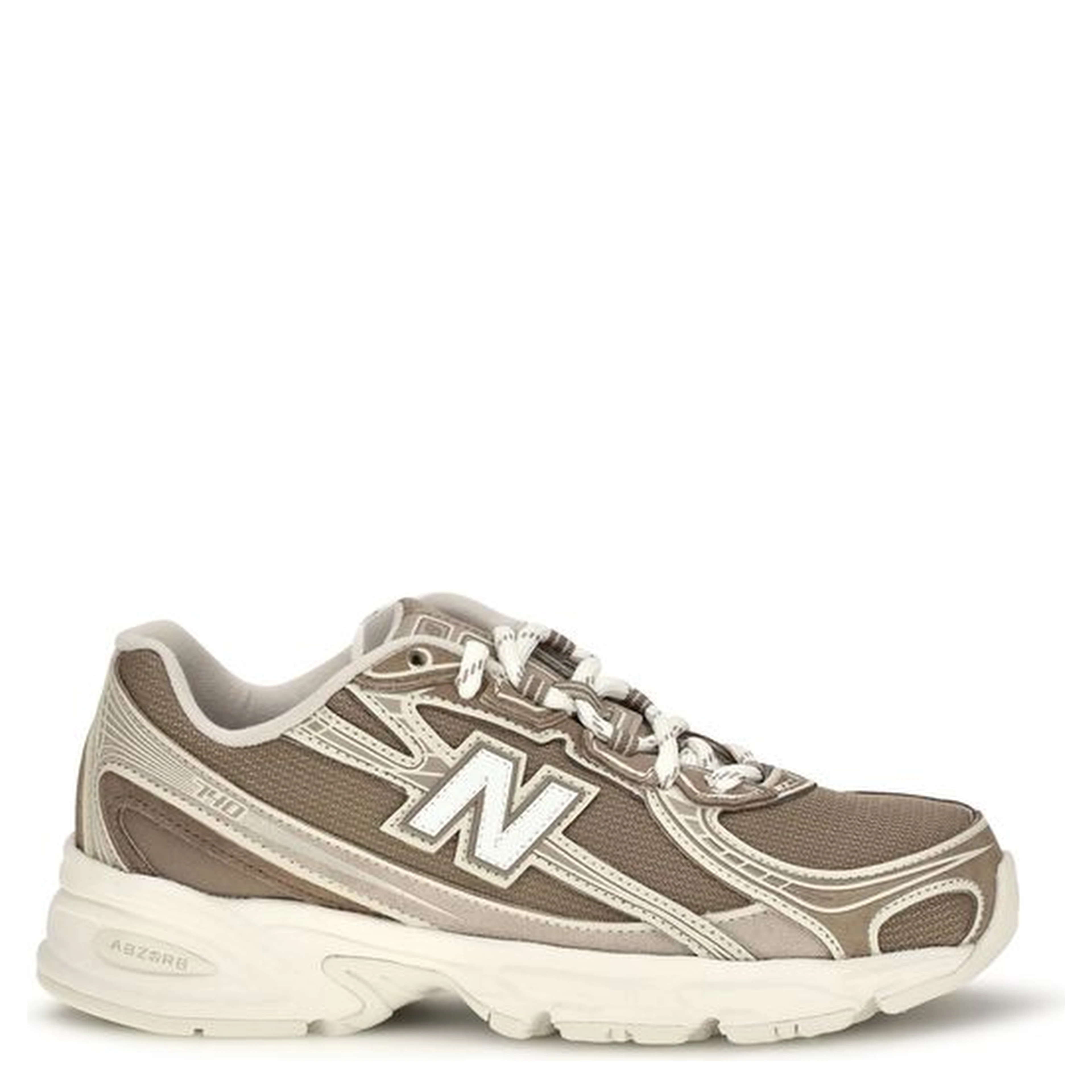 Beige Fabric Athletic Sneakers