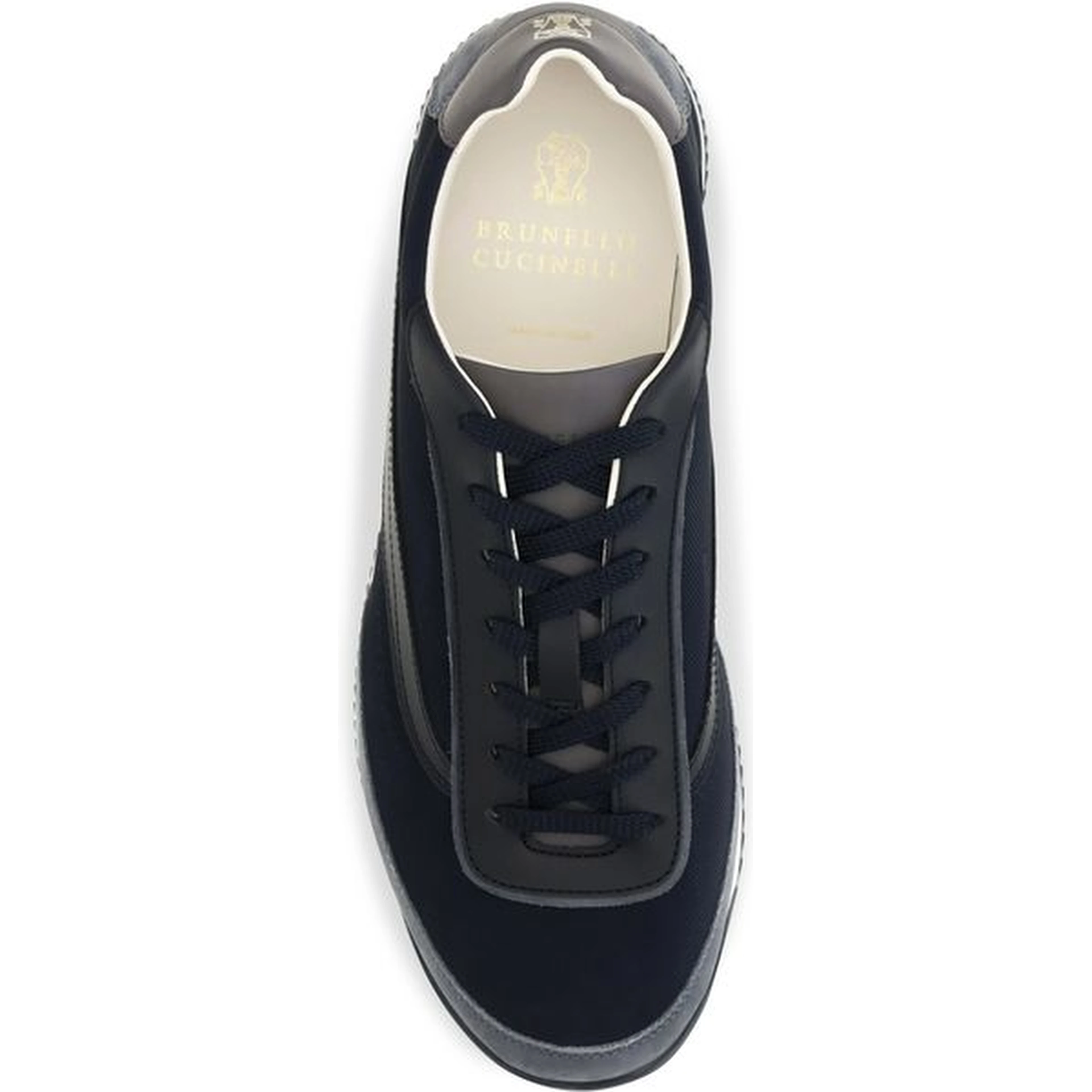 Blue Suede Leather Athletic Sneakers