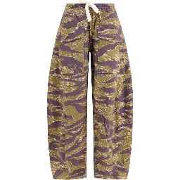 Multicolor Cotton Casual Pants