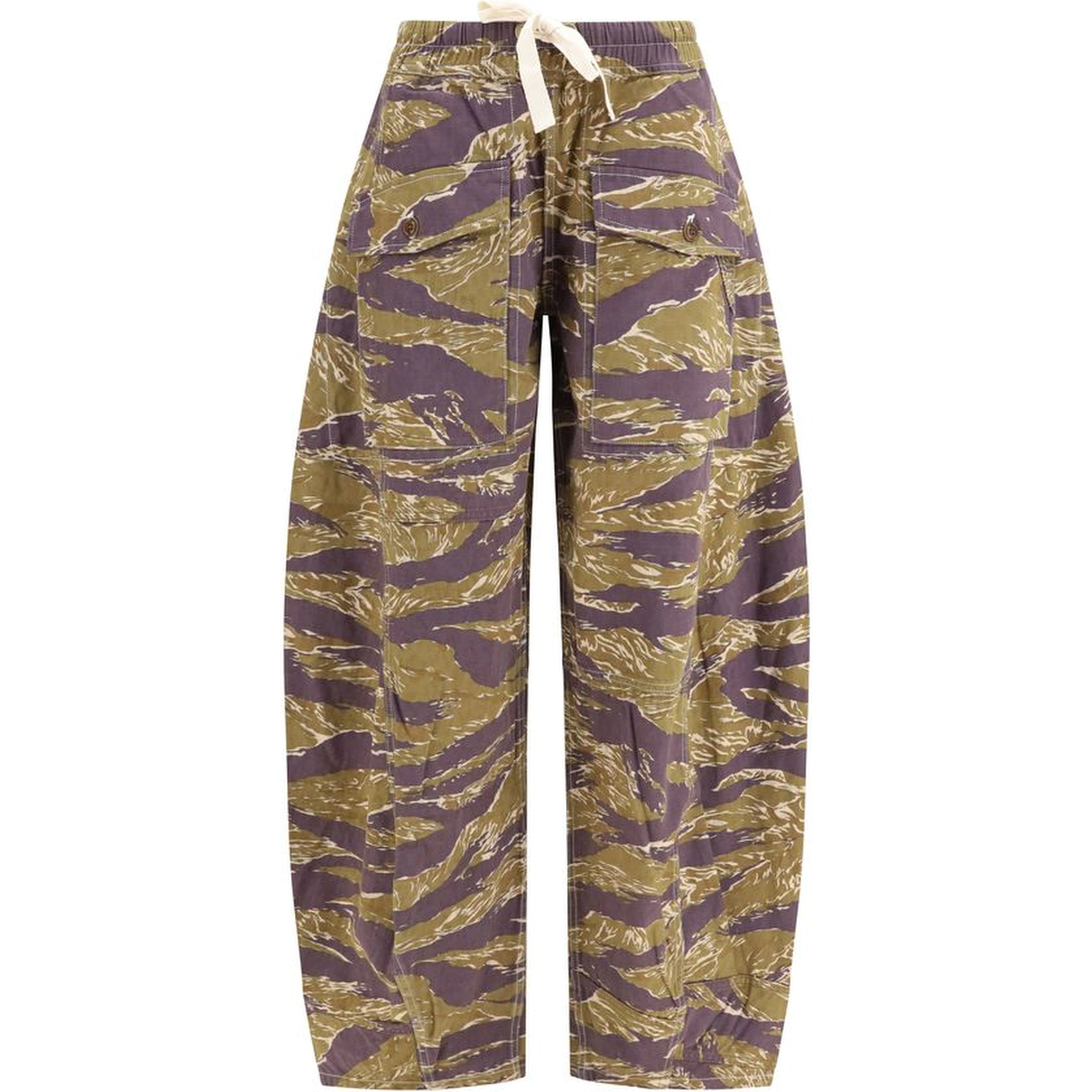 Multicolor Cotton Casual Pants