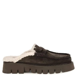 Brown Calf Leather Bos Taurus Mules