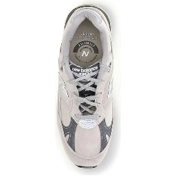Gray Suede Leather Athletic Sneakers