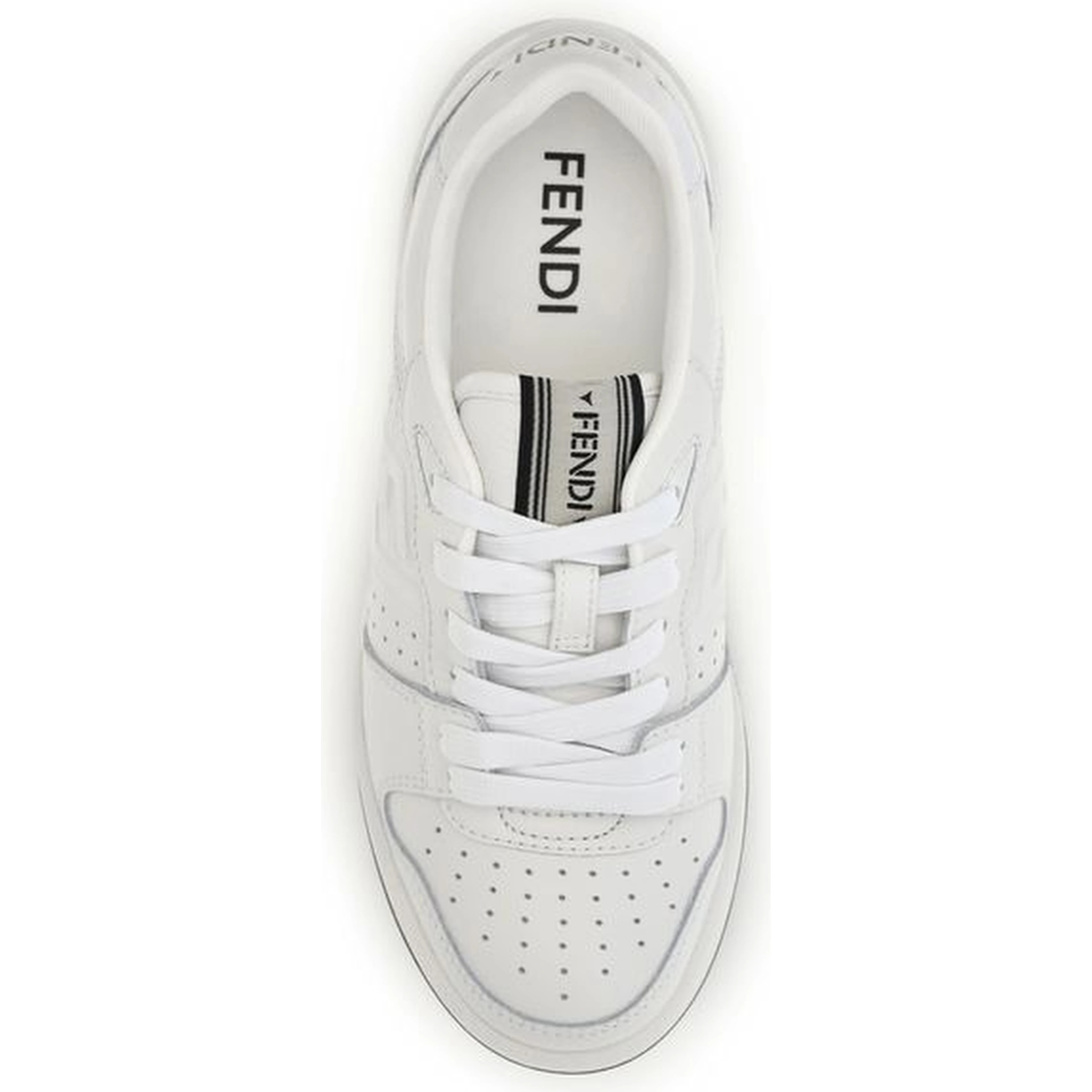 White Calf Leather Bos Taurus Athletic Sneakers