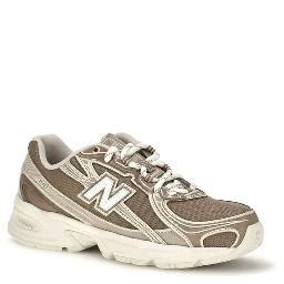 Beige Fabric Athletic Sneakers