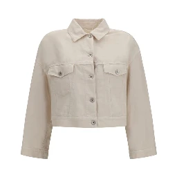 White Cotton Denim Jacket