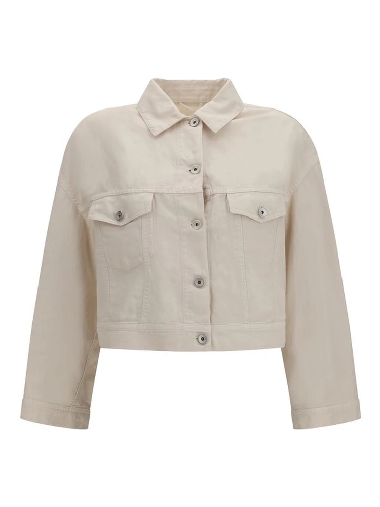 White Cotton Denim Jacket