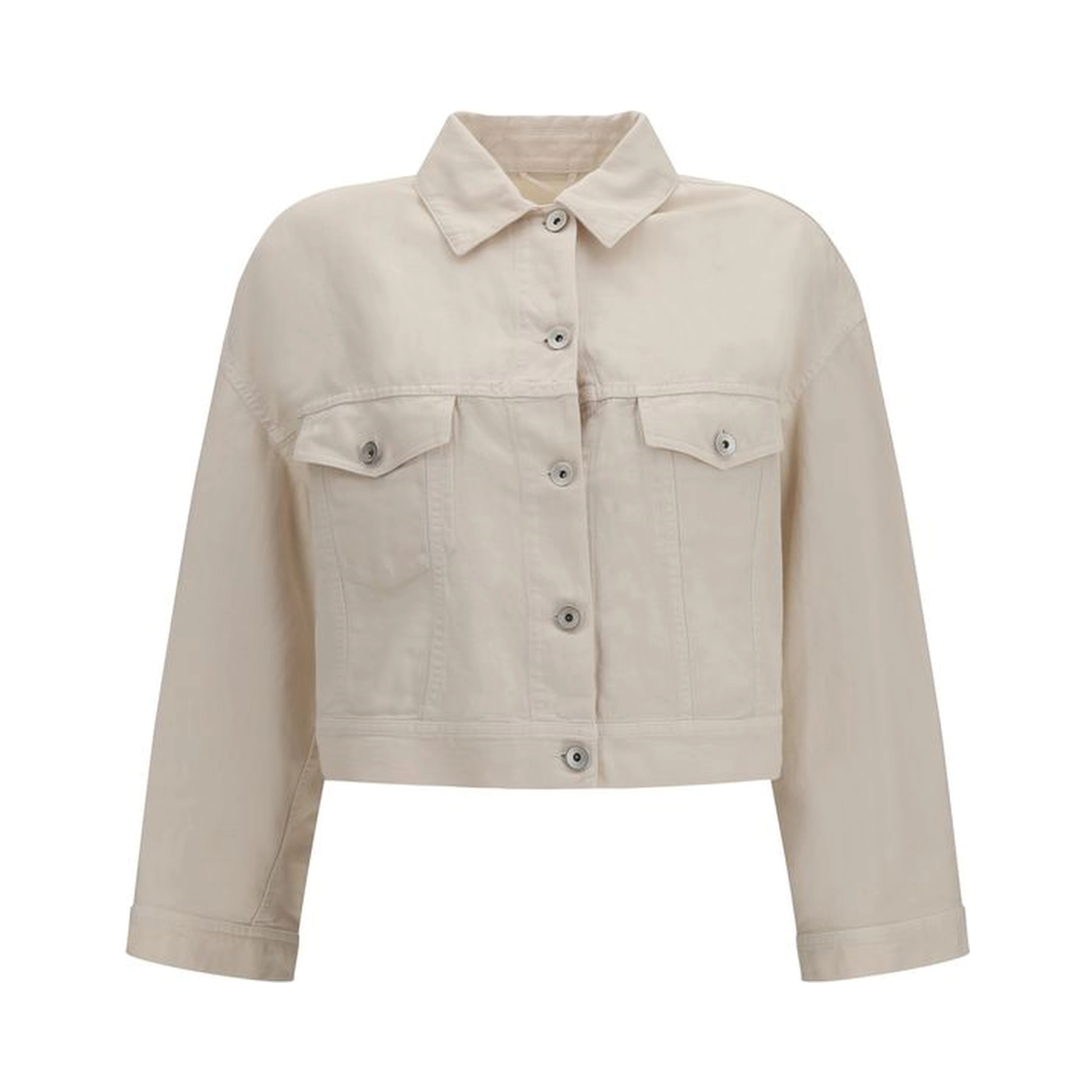 White Cotton Denim Jacket
