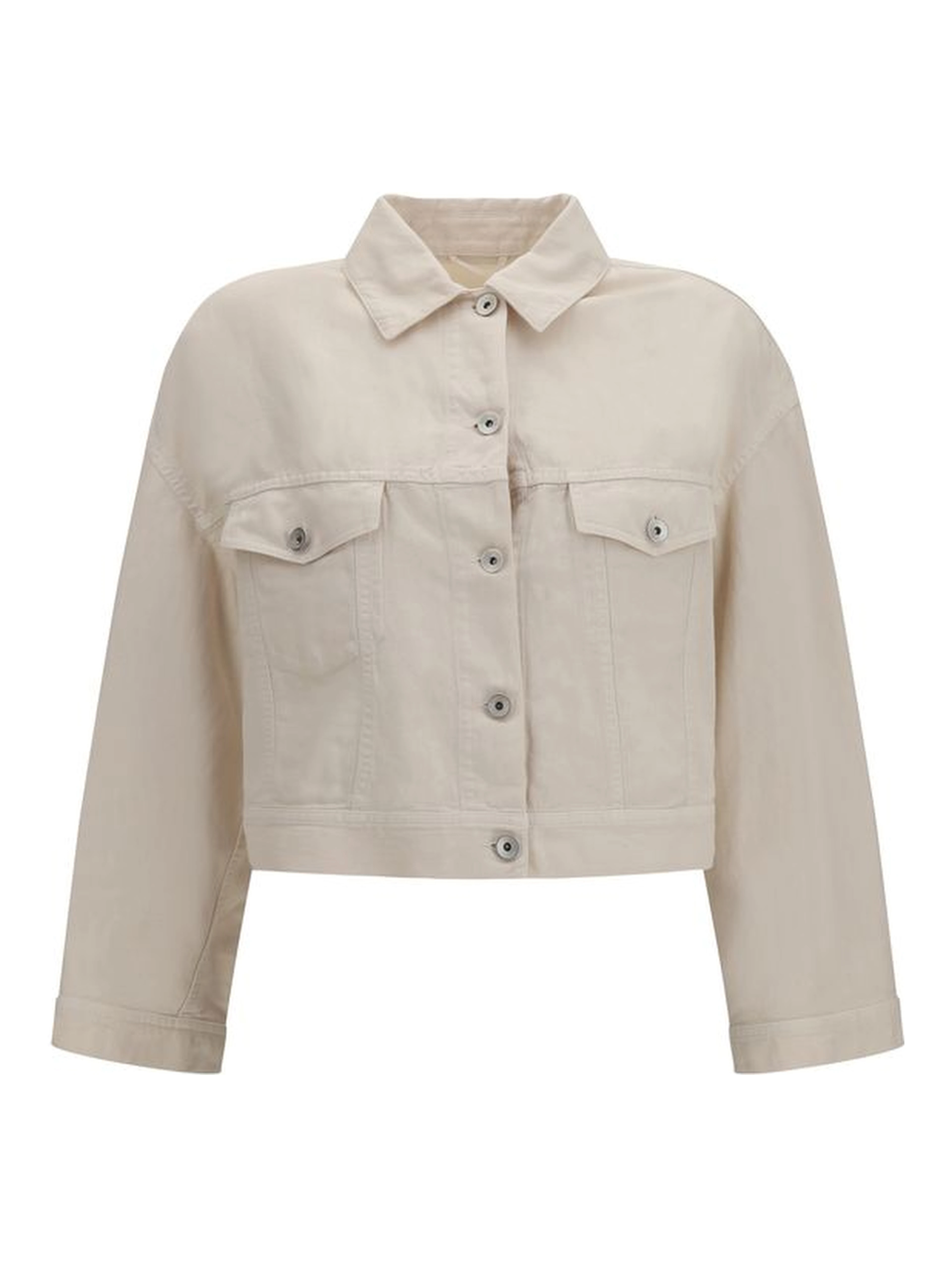 White Cotton Denim Jacket