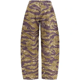 Multicolor Cotton Casual Pants