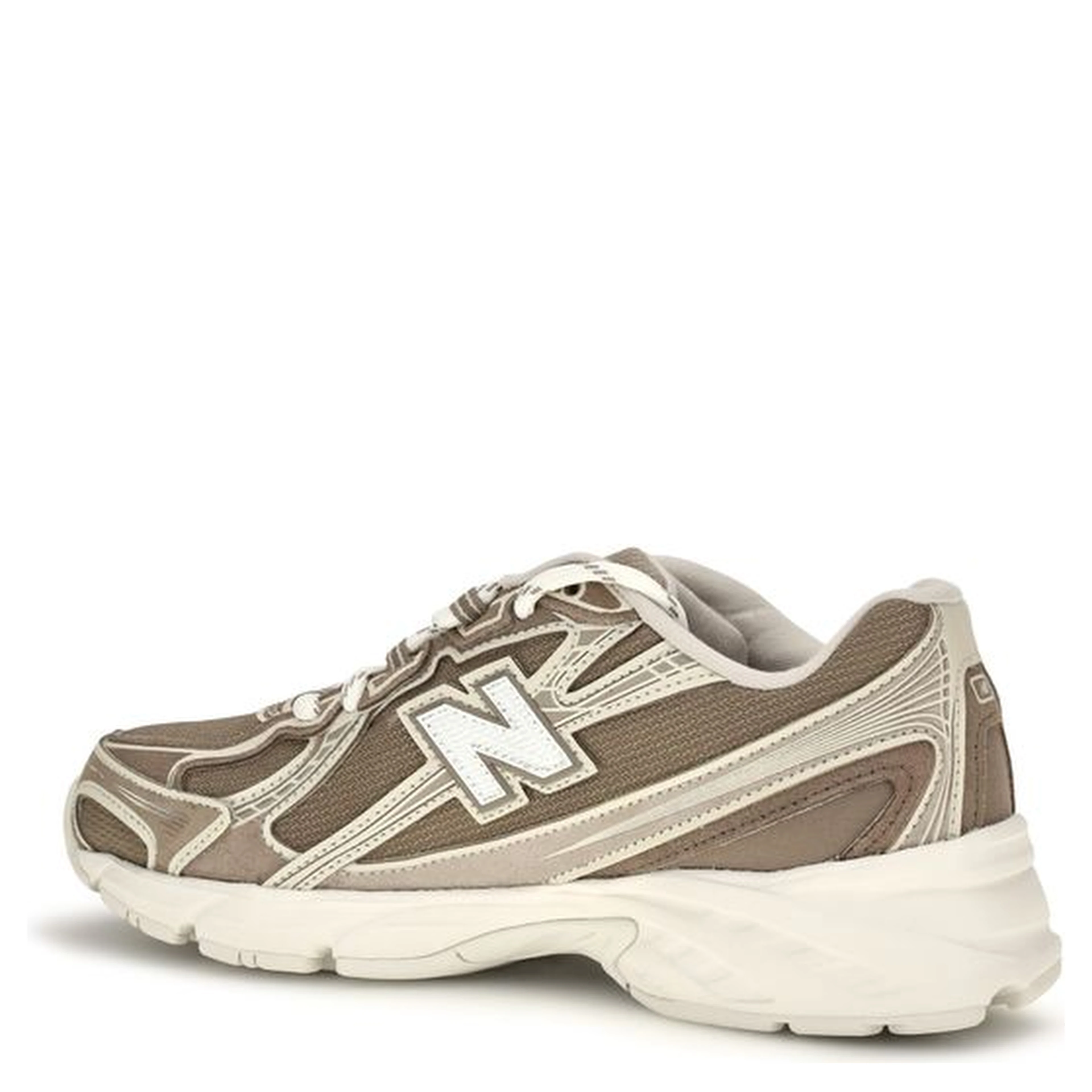 Beige Fabric Athletic Sneakers