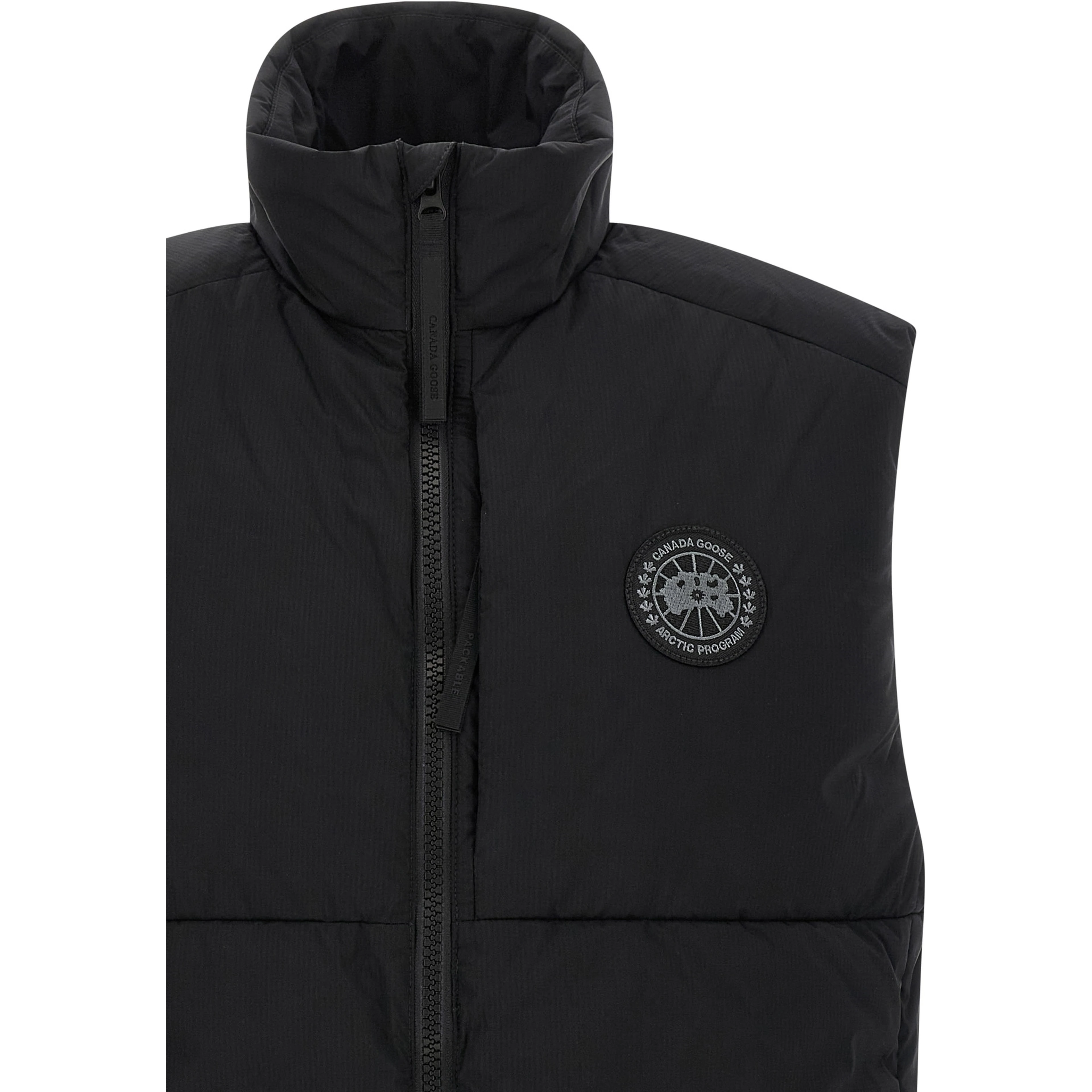 Black Polyamide Sleeveless Jacket