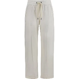 White Cotton Athletic Pants