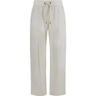 White Cotton Athletic Pants