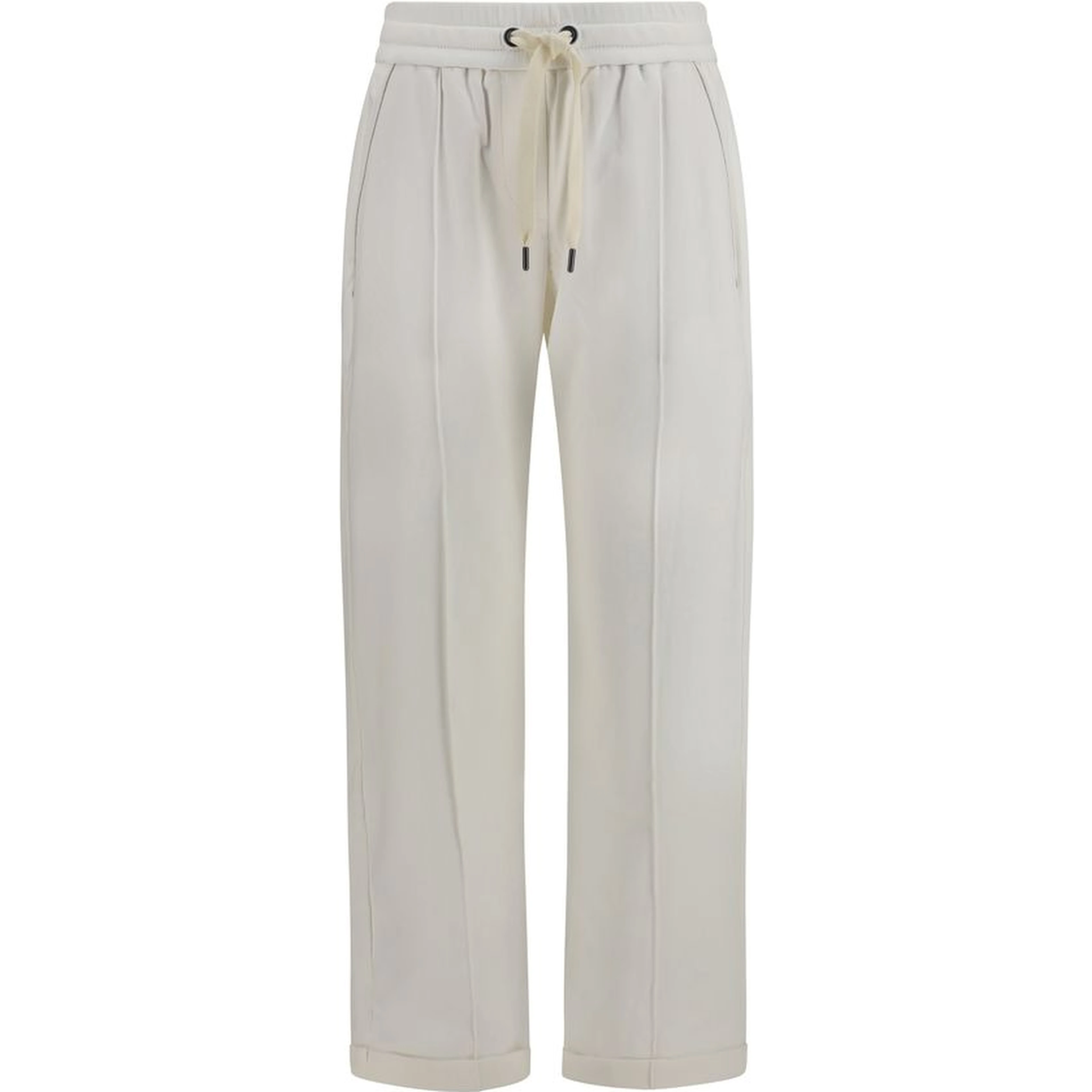 White Cotton Athletic Pants