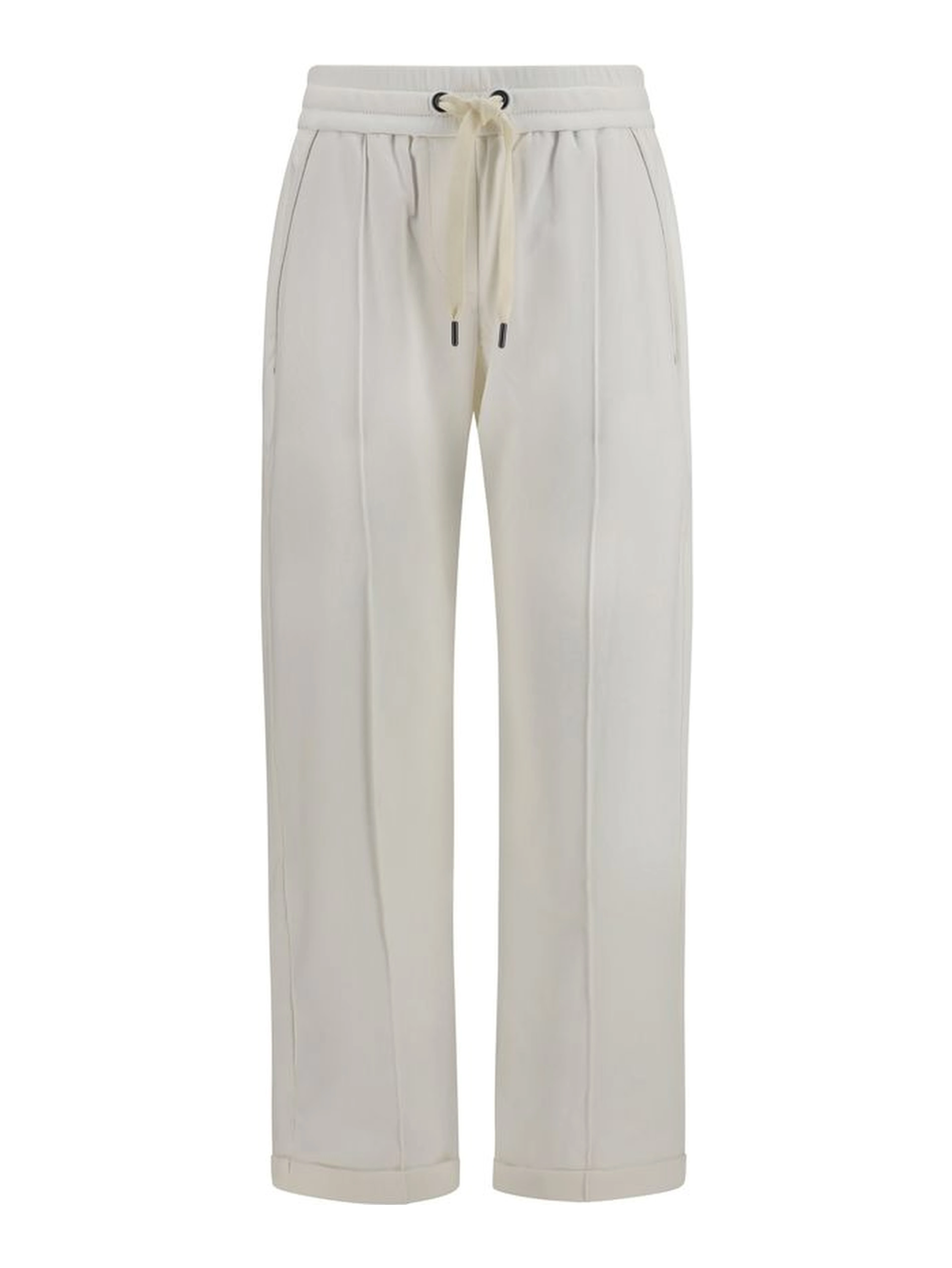 White Cotton Athletic Pants