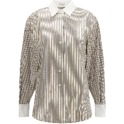 Beige Cotton Pattern Shirt