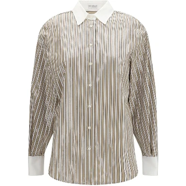 Beige Cotton Pattern Shirt