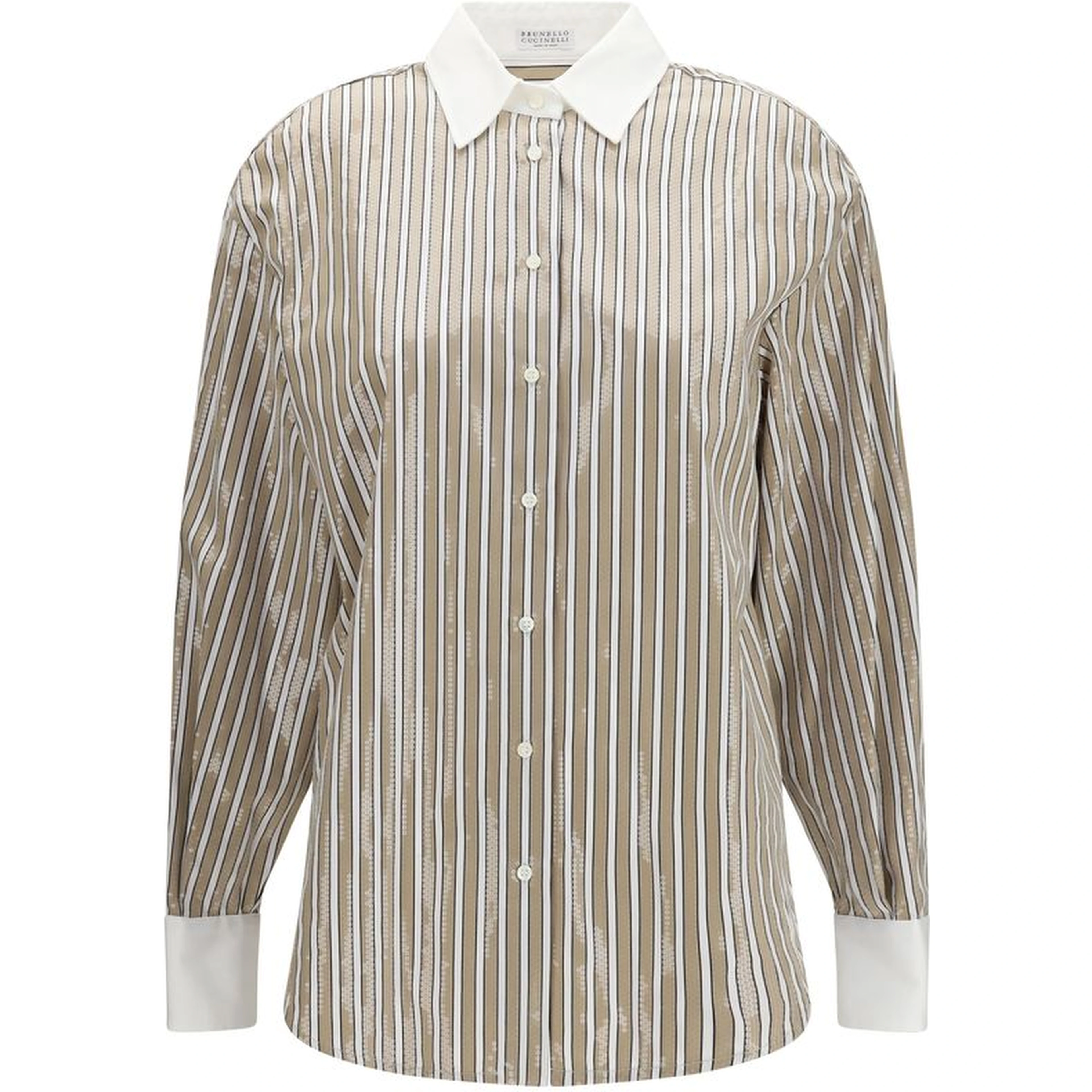 Beige Cotton Pattern Shirt