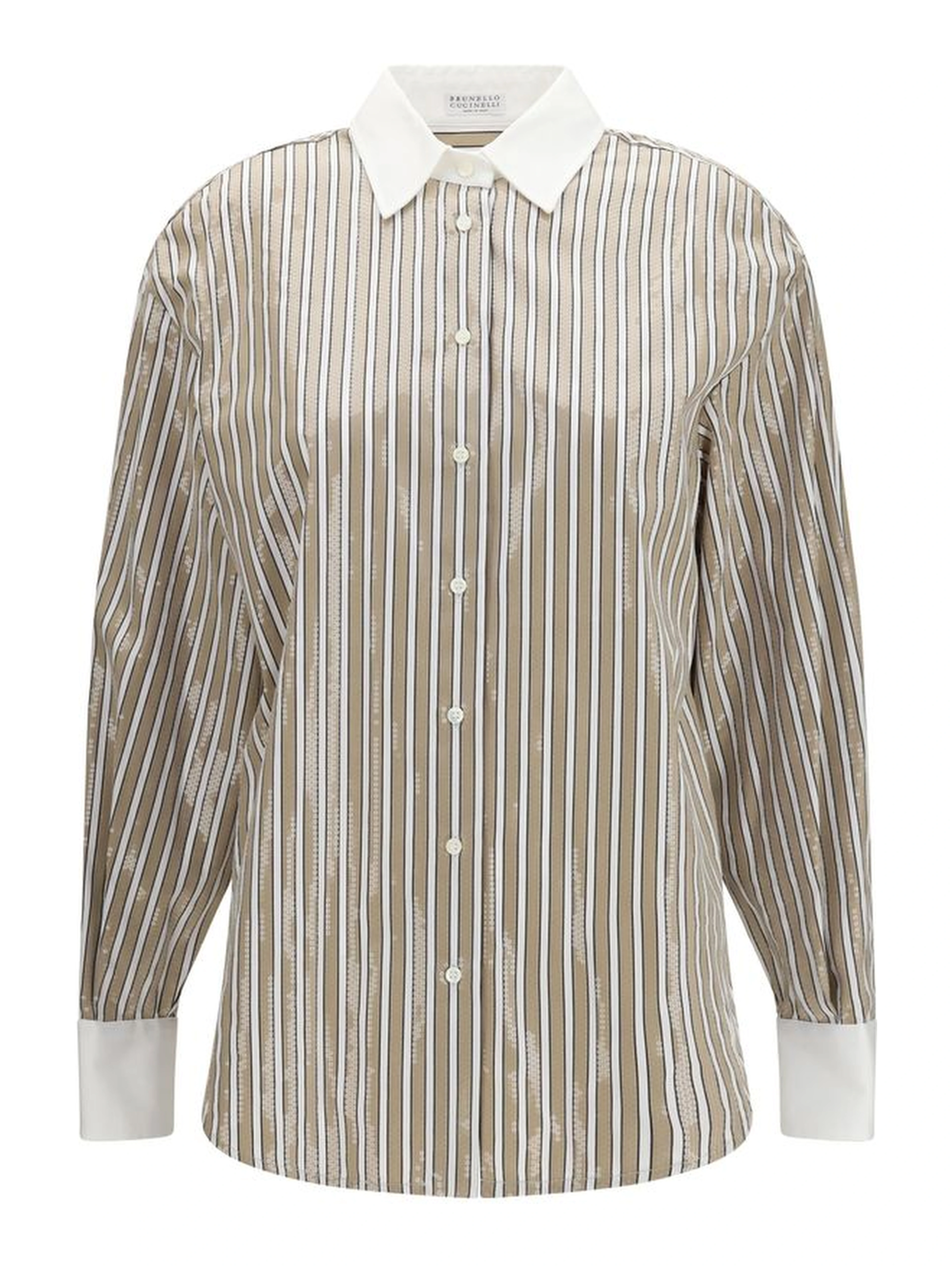 Beige Cotton Pattern Shirt