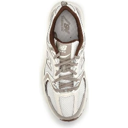 Silver Fabric Athletic Sneakers